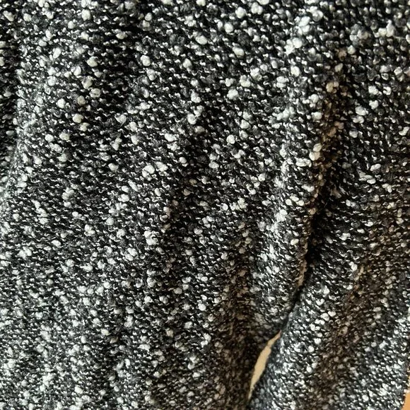 Zozo Black & White Lightweight Cardigan Sweater with Black Belt Accent - Picture 3 of 5